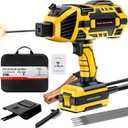 Handheld Welding Machine 110V 120A Portable Electric Welder Machine ARC Welder Gun with IGBT Inverter 5 Variable Current Adjustment for 3/32"-1/8" Welding Rod Tool (Yellow)