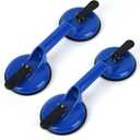 FCHO Suction Cups Heavy Duty Aluminum Vacuum Plate Handle Glass Holder Hooks to Lift Large Glass/Tile Lifter/Moving Glass/Pad for Lifting/Dent Puller (Blue,2 Pack)