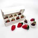 20-Ct White Treat Boxes, 8.75x4.5x1.9in, Window & Dividers