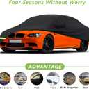 YIXIN Waterproof Car Covers for 2007-2026 BMW M3 320i 328i 328d 330i 330e 335i 340i Car Covers 190T Covers Custom Fit 100% Waterproof Windproof Strap & Double Door Zipper Up to 195 L