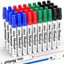 KERIFI Low Odor Dry Erase Markers for School, Chisel Tip Whiteboard Markers Non-Toxic, 40 Bulk 4 Assorted Colors Dry Erase Pens for Teachers, Sudents, Classroom, Home & Office Supplies