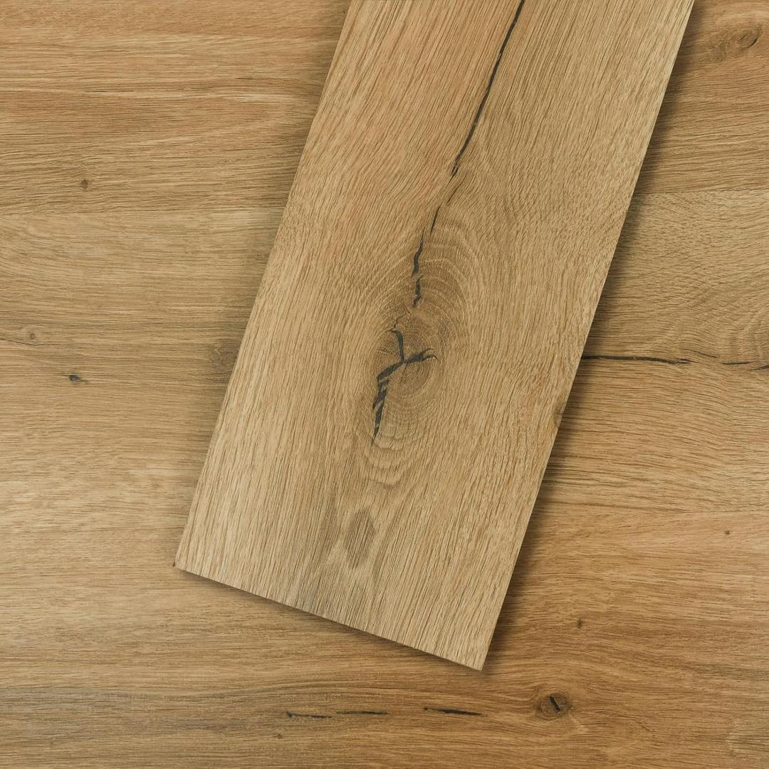 Mysflosy Peel & Stick Floor Tile, 36-Pack 54 Sq.Ft Waterproof Vinyl Flooring Self-Adhesive, Wood-Look Vinyl Planks for DIY Installation (Blonde Oak)