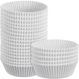 600 Pcs White Disposable Pet Feeding Bowls Liners  Bulk Cat & Dog Food Bowl Liners, Small Paper Dish for Dry Food  Sanitary & Leak-Proof (4 x 1.2)