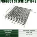 24in B125 Serrated Galvanized Steel Drain Grate (23.6x23.6 in)