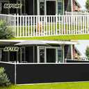LOVE STORY Balcony Privacy Screen, 3'x15' Deck Shield Screen Fence Cover,UV Protection and Weather-Resistant,3 FT Height for Deck, Patio, Backyard, Outdoor Pool, Porch, Railing, Black