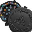 Soar Forge Dice Tray for DND and RPG - Premium Celtic Knot and Dragon Design - Perfect Rolling Tray to Protect Dice for D&D - Compatible with Dungeons and Dragons and Other RPG (Black)
