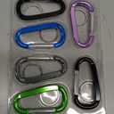 CampTek Carabiner Caribeaner Clip,3" Large Aluminum D Ring Shape Carabeaner with Keyring Keychain Hook (Multi-color)