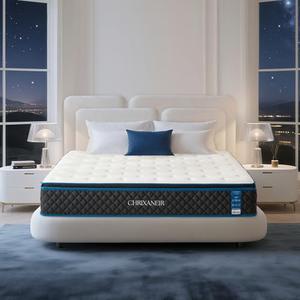 CHRIXANEIR King Mattress 12 Inch, Pillow Top Gel Memory Foam Hybrid Mattress with 7 Luxury Layers, Pressure Relief and Coils System for Back Pain & Proper Spinal Support, Medium Firm