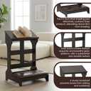 Prayer Kneeler Bench Wooden Prayer Bench for Kneeler Prayer Wooden Church Prayer Chair Prayer Bench Stool Padded Kneeler Prayer Table at Home with Cushion Pad
