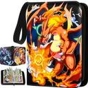 Card Binder Cards Holder 9-Pocket, Trading Binders for Card Games Collection Case Book Fits 900 Cards with 50 Removable Sleeves Display Storage Carrying Case