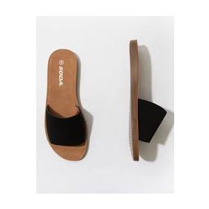 SODA Comfort Womens Slide Sandals - BLACK  9.5