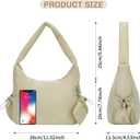 MICOM Crescent Bag for Women Lightweight Puffer Shoulder Bag Multi-Pocket Casual Hobo Bag Women Crescent Crossbody Bag