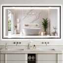 30"x48" LED Bathroom Mirror with Lights, Backlit + Front Lit, Anti-Fog