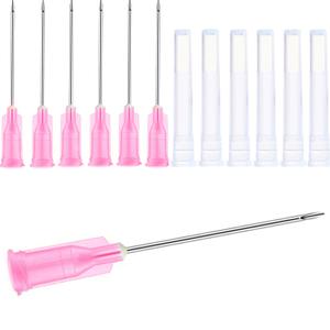 100Pack 18Ga 1 1/2Inch/38mm with Cap Dispensing Needla Accessories Disposable Lab Supplies, Individually Sealed Wrapped