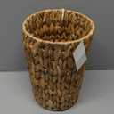 Coeusy Wicker Trash Can,Small Bathroom Trash Can,Water Hyacinth Wicker Waste Basket for Bathroom,Boho Waste Basket for Bedroom,Home Office,Compact Spaces(2 Gallon Round)