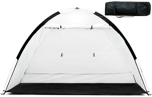 Portable Spray Paint Booth Tent: PLANTIONAL Spray Shelter with Waterproof Floor, Mesh Screen & Rear Vent, Hobby Paint Shield Tool Painting Station, Paint Tent for Spray Painting Furniture DIY, 7x4x4ft