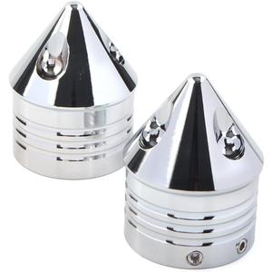 Liru Motorcycle Chrome Front Axle Cap Nut Cover for Harley Davidson Dyna, Electra Glides, Road Glides, Road Kings, Street Glides, Tri Glide, Iron 883 2008-2016