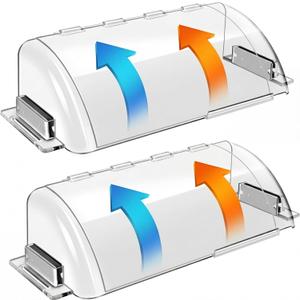 2 Pack Adjustable Air Vent Deflector - 9to 15.5 Magnetic Floor Vent Covers for AC, Wall, Ceiling Registers with Strong and Large Magnets