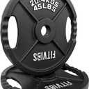 Signature Fitness Cast Iron Plate Weight Plate for Strength Training and Weightlifting 45lbs pair