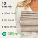 Bulk Case Pack of 10 Queen Size 6 Piece Complete Bed Sheet Sets - Wheat
Deep Pockets, Wholesale Bulk Bedding for Hotels, Spas & Airbnbs, Soft, Cooling & Breathable, Wrinkle Free & Fade Resistant