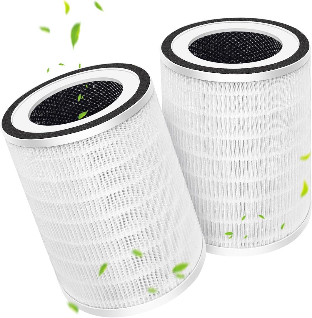 2 Pack True HEPA KILO Filter For Afloia KILO, KILOPLUS, KILOPRO, MIRO, MIRO PRO and MORENTO MR-Kilo, Kalo Air Puri-fier, 360 3-Stage Filtration for Bedroom Large Room Odor Dust Pollen Smoke