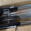 Fence Shock 30 Pack 41 Inches Systems Pig Tail Step-in Fence Post, Portable Stainless Steel Single Rope Poles/Stakes for Electric Fence, Garden, Farm, Flower Beds, Walkways, Fountains - Black