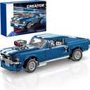 Sports GTRS Car Building Blocks Toys Boys or Adults Kits1:10 MOC Building Set Raceing Car Model,Cars for Boys Age 14Compatible with Lego(1680 Pcs) (Blue)