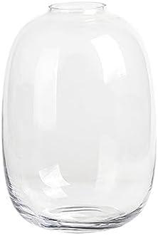Bedside Table Vases, Round Glass Vase, Clear Crystal Flower Vase Modern Decorative Vase for Office, Bedroom, Hotel, Height 26/30cm(Size:7.5 * 30CM,Color:C)