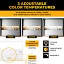 LED Under Cabinet Lighting Hardwired - 3CCT 32 Inch White Finish - Undercabinet Lights for Kitchen - Linkable Undercounter Dimmable Plug in Light or Hard Wired - Under Counter Fixture Direct Wire