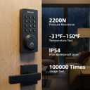 Philips WiFi Smart Door Lock with Handle, Built-in WiFi App Remote Control, Keyless Entry Door Locks for Front Door, Smart Deadbolt Auto Lock, Support Alexa & Google, IP54 Waterproof, Matte Black