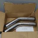 A-KARCK Exhaust 45 Degree Tube 2.25" OD 2 Pack, Stainless Steel Exhaust Pipe Mandrel Bend, Custom Your Own Exhaust System