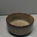 TheTerra Ceramic Dinnerware Sets for 6, 18 Pieces Handmade Reactive Glaze Plates and Bowls Set, Scratch Resistant Dish Set, Oven & Microwave & Dishwasher Safe, Coca Mocha