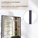 Koonmi 71"x26" Floor Mirror Full Length, Bedroom Floor Body Mirror with Stand, Large Black Mirror, Leaning, Standing or Hanging Horizontally/Vertically