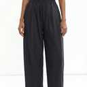 Allimy Women's Summer High Density Ice Cotton Capri Balloon Parachute Hiking Pants (Black, M)