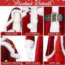 nezababycos Mrs Claus Costume Women Santa Claus Dress Christmas Suit with Red Hooded Cape Hat Outfits for Party Cosplay (Red)