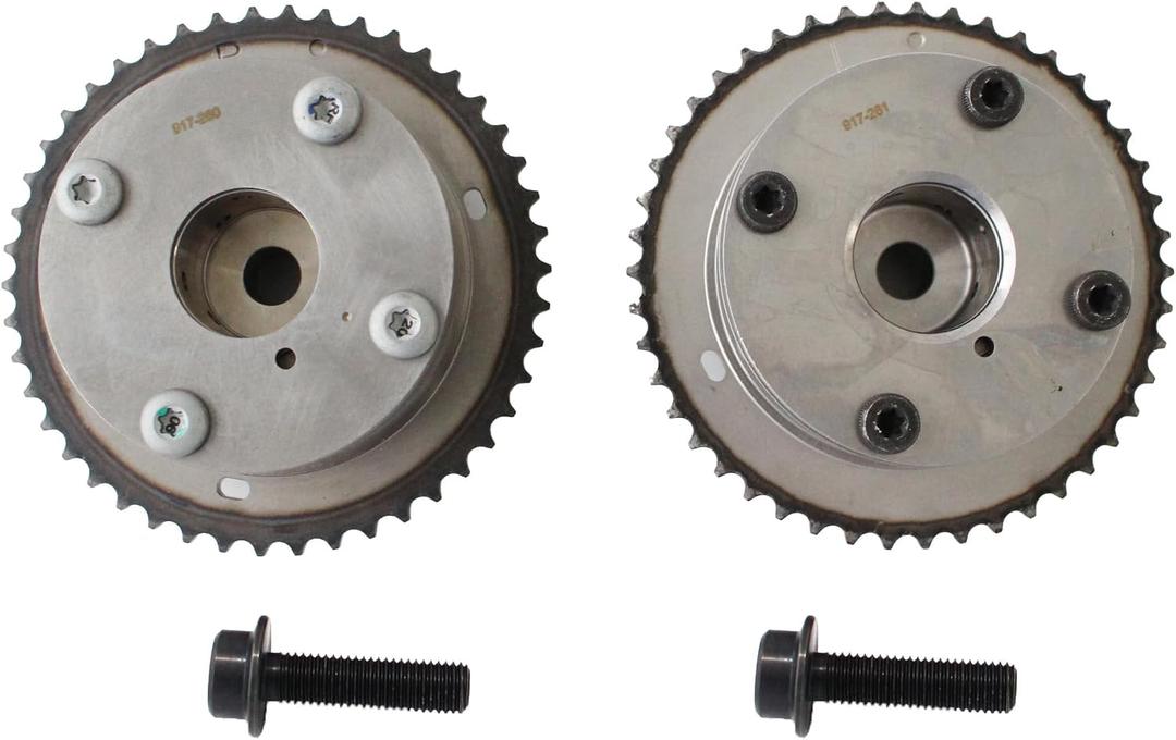 AUCERAMIC 917-260 + 917-261 VVT Sprockets Gears Camshaft Adjuster Compatible with 2007-2011 Ford Edge Flex Fusion Taurus X Mercury Sable Lincoln MKS MKT MKX MKZ Mazda 6 CX-9 3.5L 3.7L V6