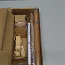 Wood Curtain Rods for Windows 66-120 inch, 1" Adjustable Heavy Duty Rustic Drapery Rod with Imitation Wood Grain Finials, Oak Brown Boho Farmhouse Curtain Pole for Living Room & Bedroom