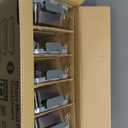 BAYZZ Glass Food Storage Containers, 5 Pack 35 Oz Glass Meal Prep Containers, Lunch Boxes with Airtight BPA-Free Lids, Microwave, Freezer and Dishwasher Safe (Gray)