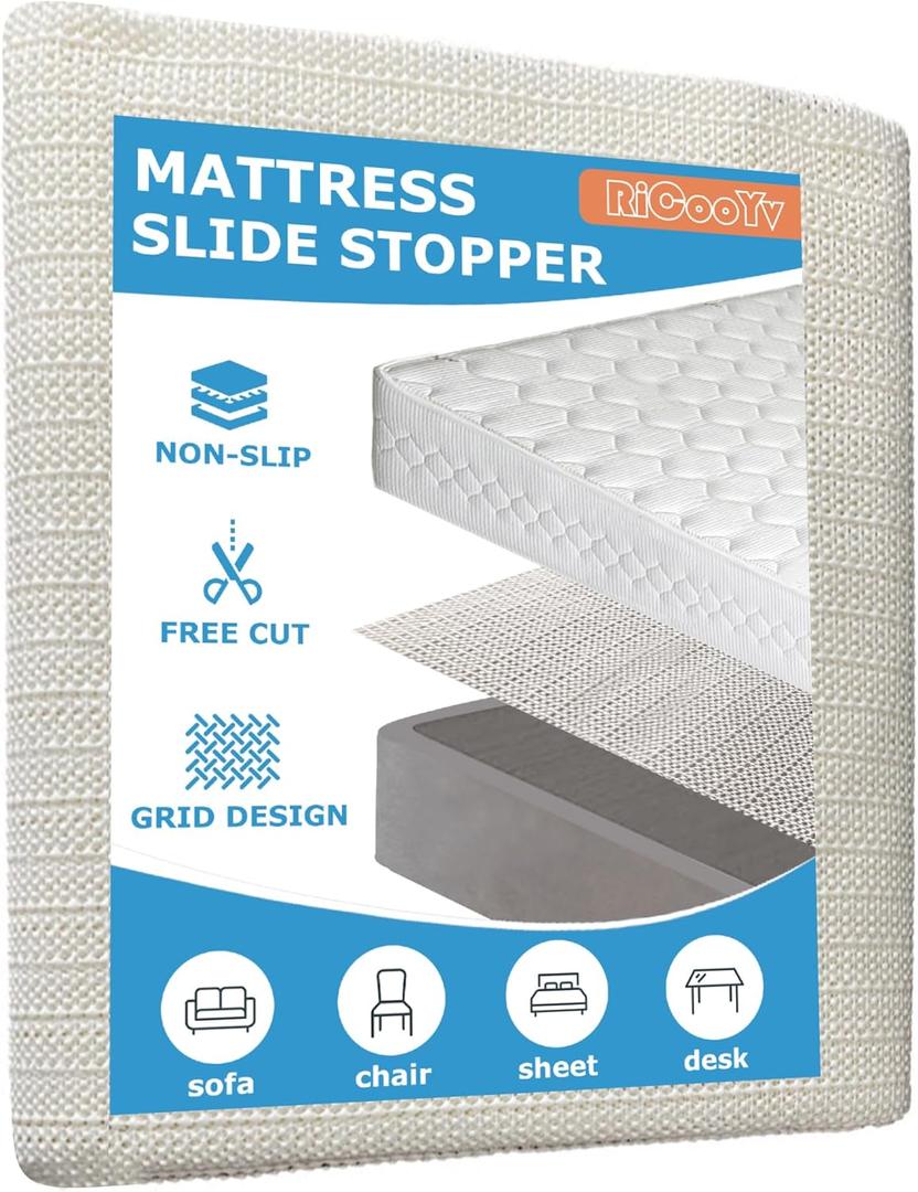 Non Slip Rug Pad Grippers - 5x6.5 Ft for Hardwood Floors, Mattress Slide Stopper Thick Carpet Pads Gripper for Tile Floors,Rug Grip for Area Rug,Sofa,Bed,Chair,Cushion Keep Your Rugs Safe and in Place