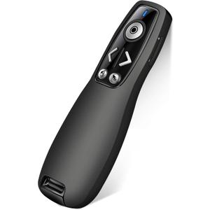 Air Mouse 2-in-1 USB Type C Presentation Clicker Wireless Presenter Remote for PowerPoint, Powerpoint Clicker with Volume Control PowerPoint Slide Advancer for Mac, Computer, Laptop