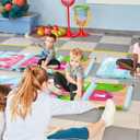 Shellwei Vinyl Nap Mat for Kids Preschool Daycare 52 x 20 x 1'' Kids Sleeping Folding Rest Mat for Toddler Boys Girls Baby Classroom Home Travel(Castle)