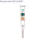 Hugo Mobility Adjustable Crutches for Walking, Tall Adult Walking Crutches, Comfortable Lightweight Crutches with Underarm Pad and Hand Grip,  Youth (Pack of 2)