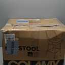 Colamy Bar Stools Set of 2, 26.18" Counter Height Swivel Stools with Thick Padded Seat, Adjustable Footrest & 360° Rotation, Soft Fabric Upholstery for Kitchen Island/Home Bar/Cafe, Beige