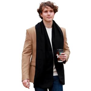 FULLRON Men Winter Scarf Soft Warm Long Cashmere Feel Scarves (Color-1)