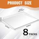 Briwooody 8 Pack Slatwall Shelves 15.8 x 10.9 in Plastic Panel Shelve Wall Mount Hanging Slatwall Accessories Organize for Retail Display Garage Home Shoe Store Boutiques Supplies, 15.8 X 11 in