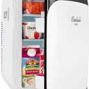 Cooluli 15L Mini Fridge for Bedroom - Car, Office Desk & College Dorm Room - 12V Portable Cooler & Warmer for Food, Drinks, Skincare, Beauty, Makeup & Cosmetics - AC/DC Small Refrigerator (White), 15 Liter