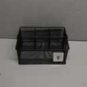 Mind Reader Utensil Holder, Silverware Organizer, Caddy, Cutlery Holder, Kitchen, Metal Mesh, 10"L x 7"W x 4.75"H, Black