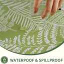 Rectangle Picnic Table Cloth, Elastic Waterproof Fitted Vinyl Tablecloths for 4 Foot Tables, Wipeable Flannel Backed Table Covers for Dining, Camping, Outdoor(Green Leaves,30"x48")