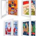 4 Pack Kids Artwork Frames Changeable 8.5 x 11 Inch Children Art Projects Kids Art Frames Front Opening Picture Display Frame, White