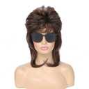 Adequate Mullet Wigs for Women Joe Dirt, Emo Wig,80s 90s Costumes Fancy Party Accessory Cosplay Wig,Halloween x (MediumBrown)
